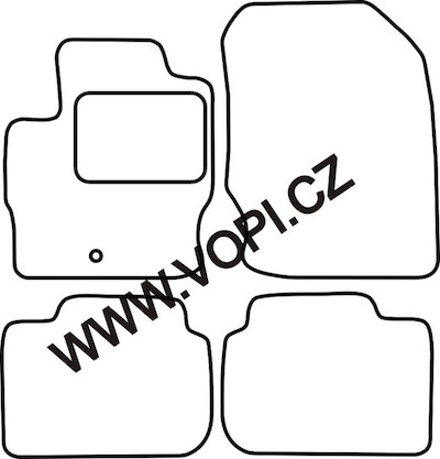Přesné gumové koberce béžové / šedé Mitsubishi Colt 5 dvere 2012 ->